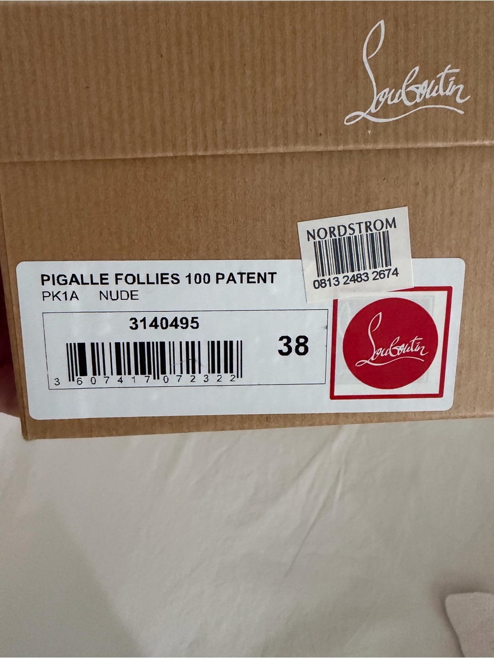 Christian Louboutin Pigalle Follies 100 patent pumps - nude - size 38. - Picture 2 of 6